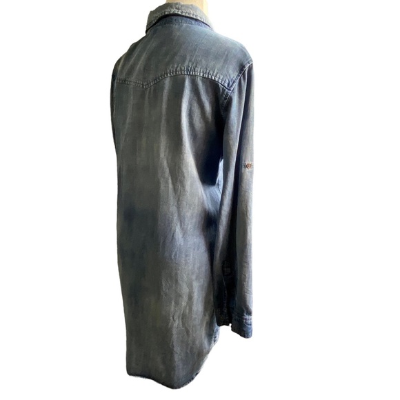 Anthropologie Bella Dahl Denim Hipster Dress / Vtg  Malibu Medium - Picture 6 of 14